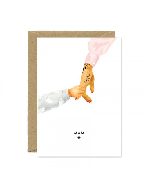 Wenskaart | mom and baby hand