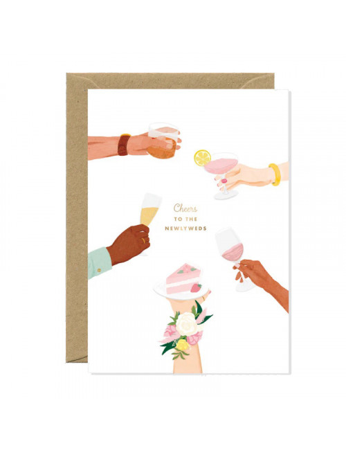 Wenskaart | newly weds cheers