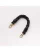 Gedraaide Schouderband | zwart soft grain