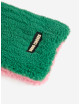 Nekwarmer Schapenvacht | groen/roze