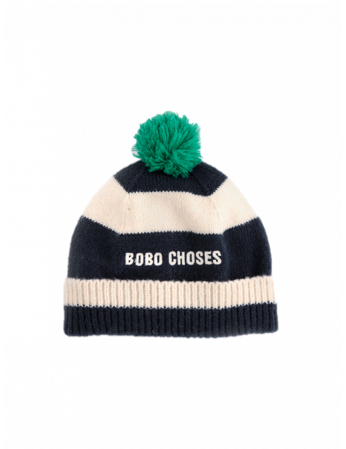 Gestreepte Beanie