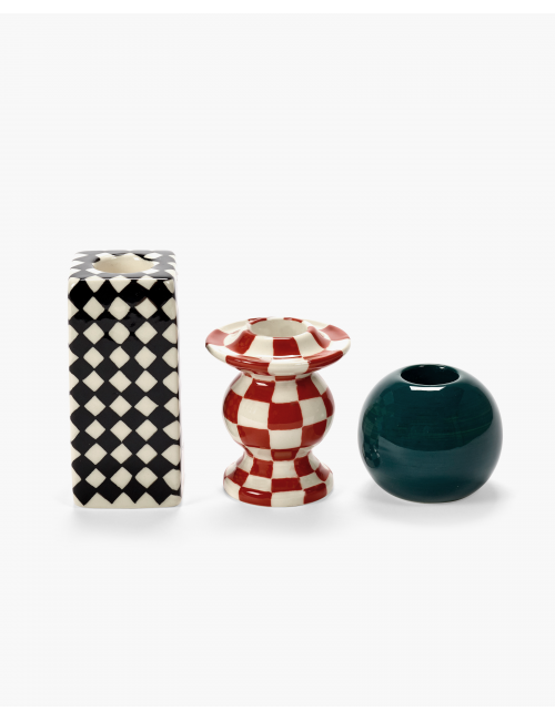 Kandelaars (set van 3) | chessboard les Objets mouleversants