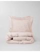 Dekbedovertrek Katoen 240x220cm | peach ecru/streep