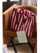 Shopper/Strandtas Knitted Stripes | chocolate/bubblegum