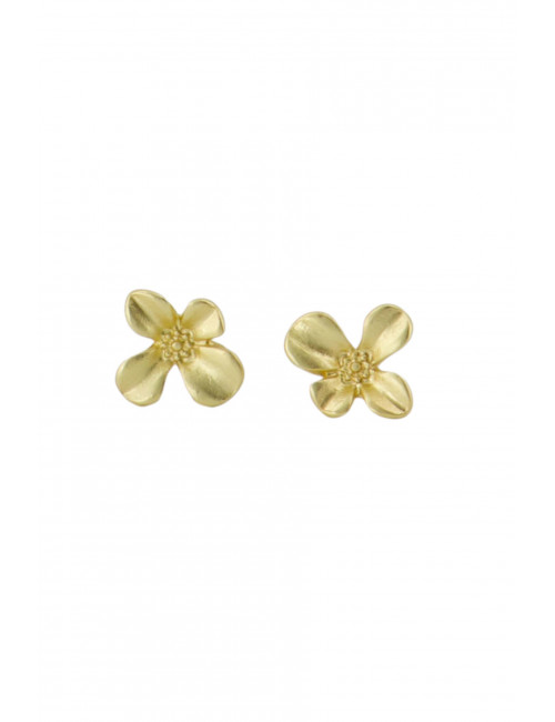 bloem studs oorbellen