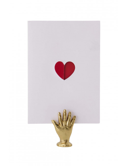 kaartenstandaard metaal hand goud