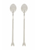 set van 2 lange lepels hartje | zilver