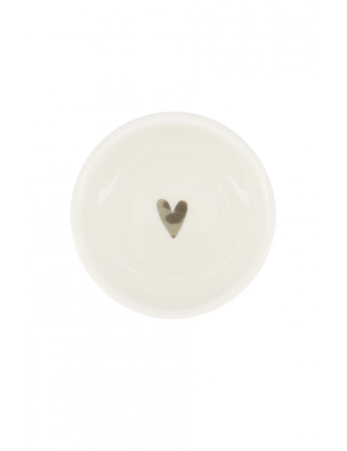 dipschaaltje hartje wit/zilver