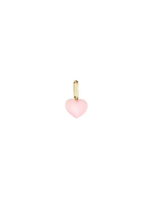 Gouden Bedeltje Hartje | close to my heart/pink