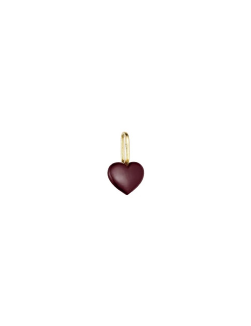 Gouden Bedeltje Hartje | close to my heart/burgundy