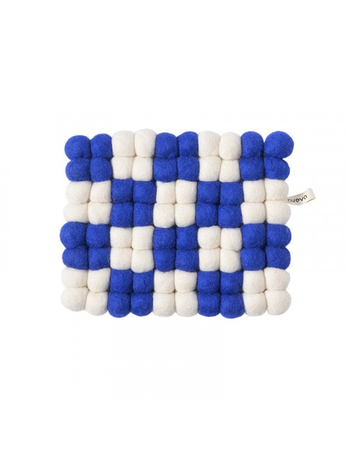 Potonderzetter | checked electric blue