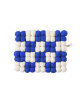 Potonderzetter | checked electric blue