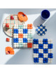Potonderzetter | checked electric blue