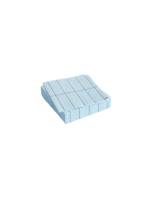 Servetten Cocktail | light blue/blue grid