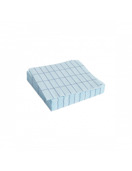 Servetten Lunch | light blue/blue grid