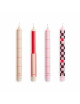 Kaarsen Pattern (set van 4) | reds/bordeaux