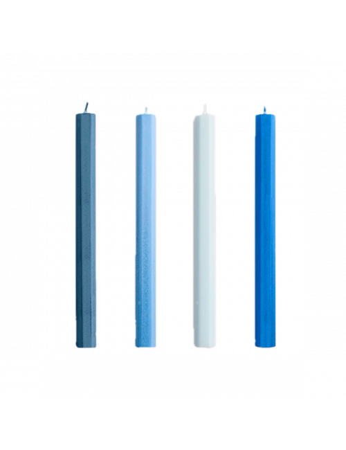 Hexagon Kaars (set van 4) | blues