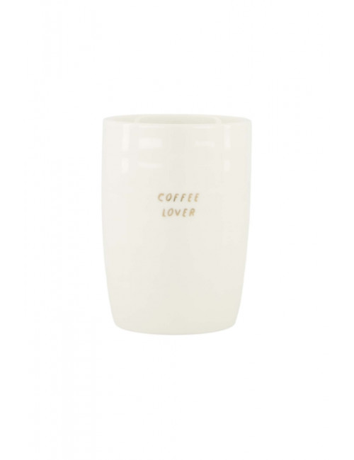 koffiemok coffee lover wit/goud