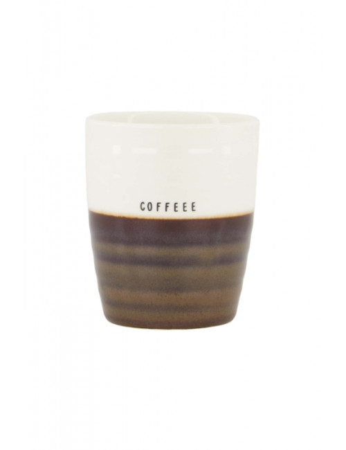 koffiemok coffee wit/bruin