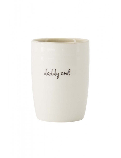 koffiemok daddy cool wit/zand/zwart