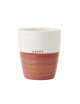 Koffiemok | happy wit/burgundy