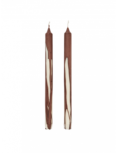 Dryp Kaarsen (set van 2) | dark chocolate