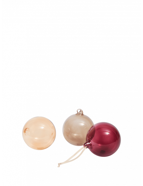 Kerstballen Glas Large (set van 3) | roseate