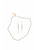 Asymmetrische Oorbellen Nice Goud | hematiet/goudgroen