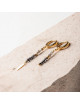 Asymmetrische Oorbellen Goud | grijs/zwart/ruwe diamand/hematiet