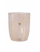 Drinkglas | hartje/roze