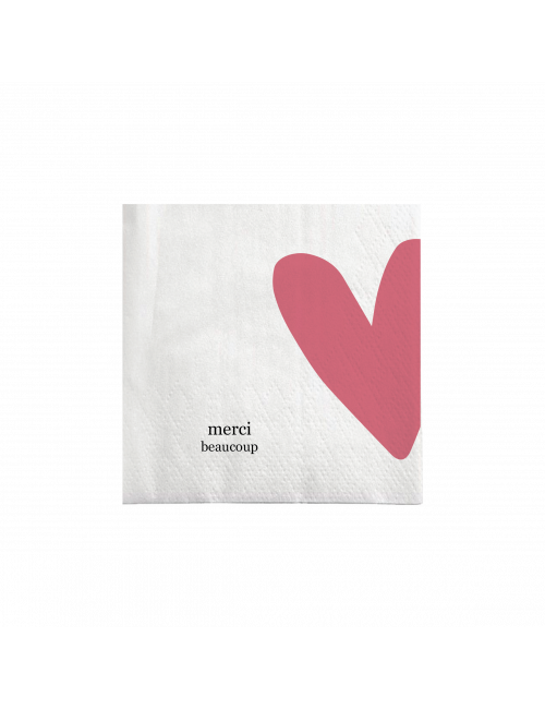 Servetten Vierkant | merci beaucoup hart