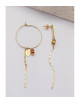 Asymmetrische Cristal Oorbellen & Bars | goud/kameel
