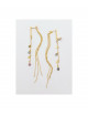Symmetrische Oorbellen Tourmalijn Ketting & Bolletjesketting | goud