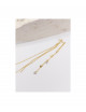 Symmetrische Oorbellen Labradoriet Ketting & Bolletjesketting | goud/grijs