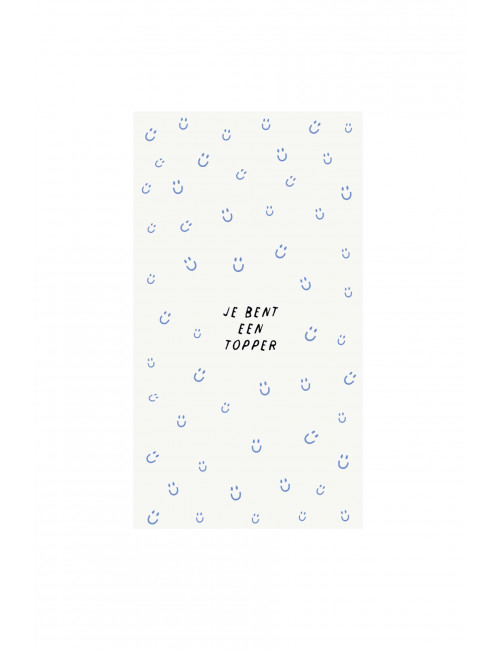 Servetten Rechthoek | topper/wit/blauw