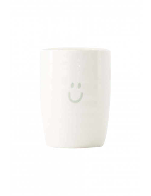 Koffiemok | smiley/wit/grijsblauw