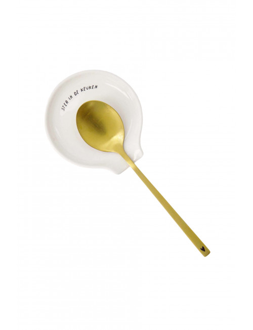 Lepelhouder | ster in de keuken/wit