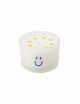 Geurkaarsje Glas | smiley/wit/blauw