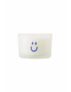 Geurkaarsje Glas | smiley/wit/blauw