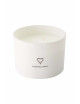 Geurkaars Glas | hart/liefdevolle dagen/wit