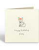 Wenskaart | birthday foxy