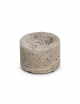 Titanium Travertin Waxinelichthouder Cilinder | small (6x4cm)