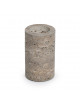 Titanium Travertin Waxinelichthouder Cilinder | large (6x10cm)