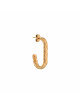 Oval Braid Hoop Oorbel | goud