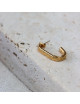 Oval Braid Hoop Oorbel | goud