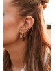 Oval Braid Hoop Oorbel | goud