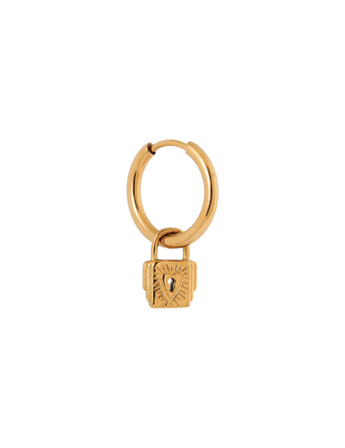 Lock Of Love Hoop Oorbel | goud