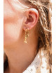 Chain Olive Hoop Oorbel | goud