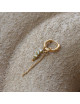 Chain Olive Hoop Oorbel | goud