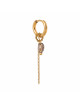 Chain Anthracite Hoop Oorbel | gold